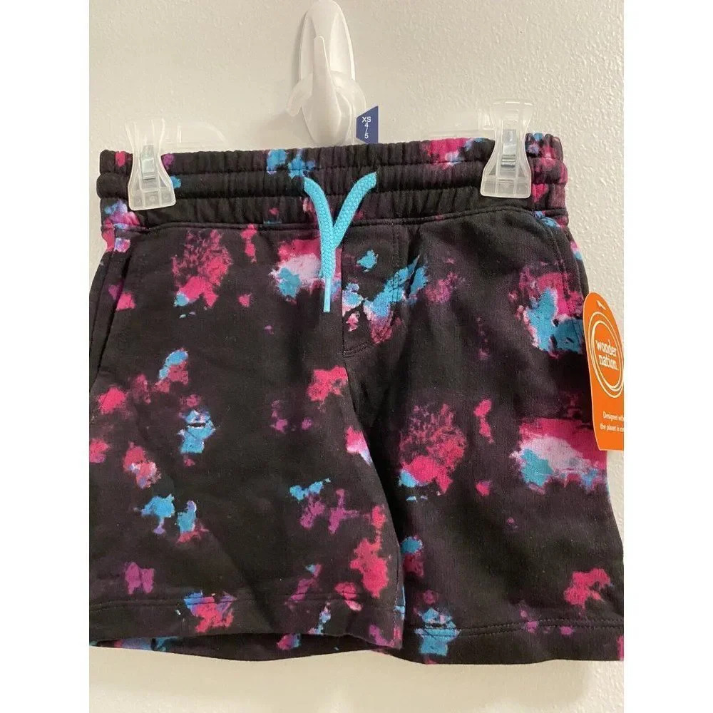 tie dye splatter shorts Size XS 4-5 Brand New. Very Cute